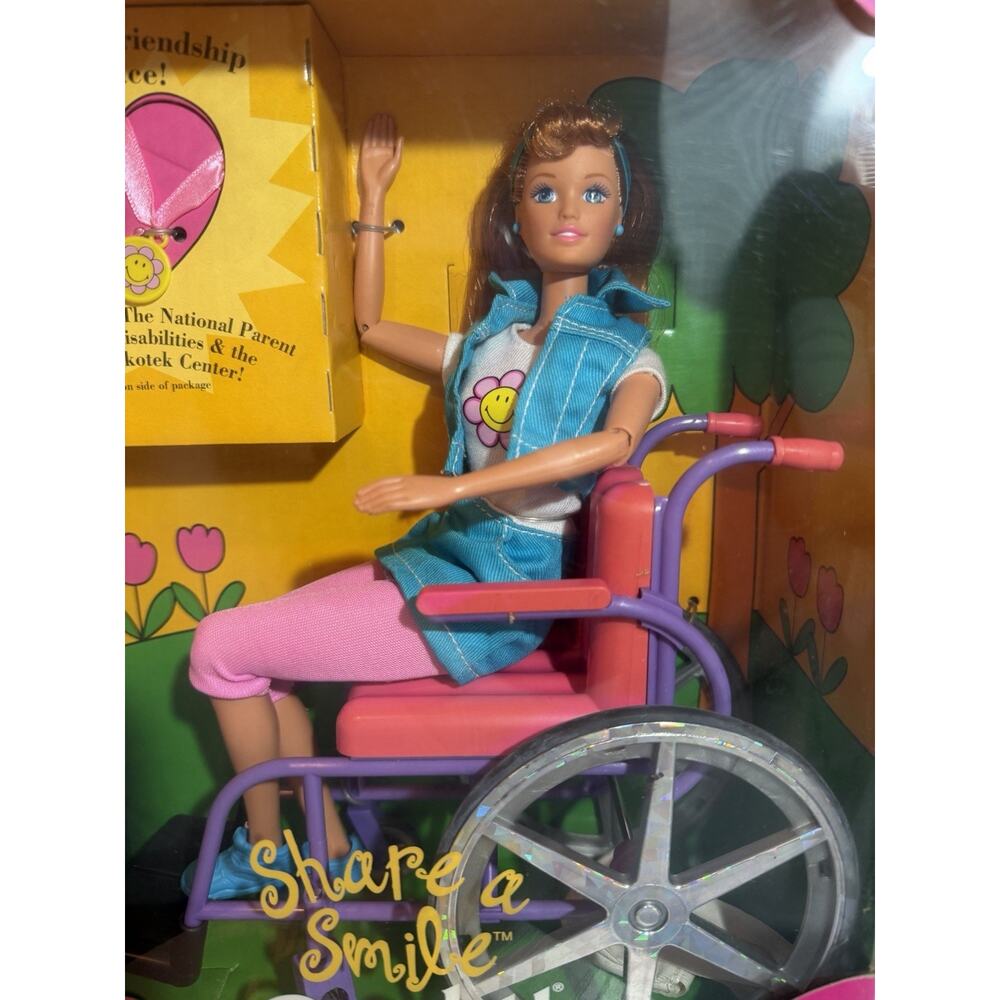 Mattel Share a Smile Becky Barbie Doll w/ Wheelchair, 1996
